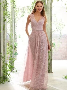 NWT MORI LEE DESERT ROSE LACE GOWN SIZE 12